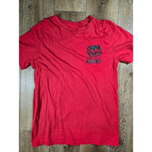 Taco Tuesday T Shirt Mens XL Red Mushroom Skull Smiley Open Your Mind Tee